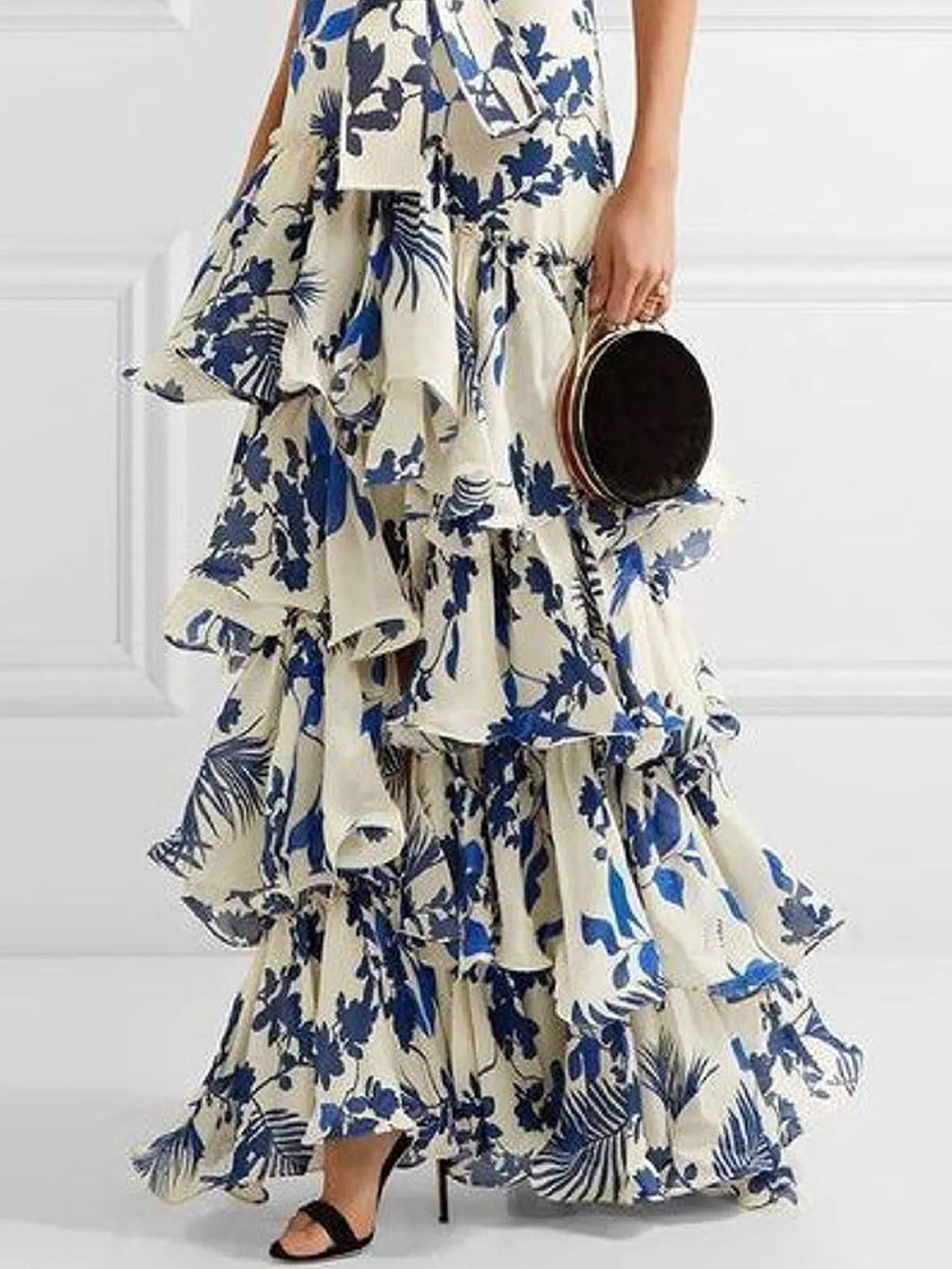 Lace-up Lolita Swing Skirt Maxi Dress