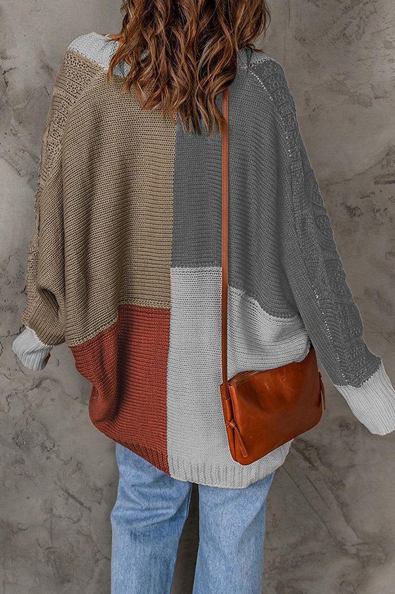 Color Block Contrast Cardigans(8 Colors)