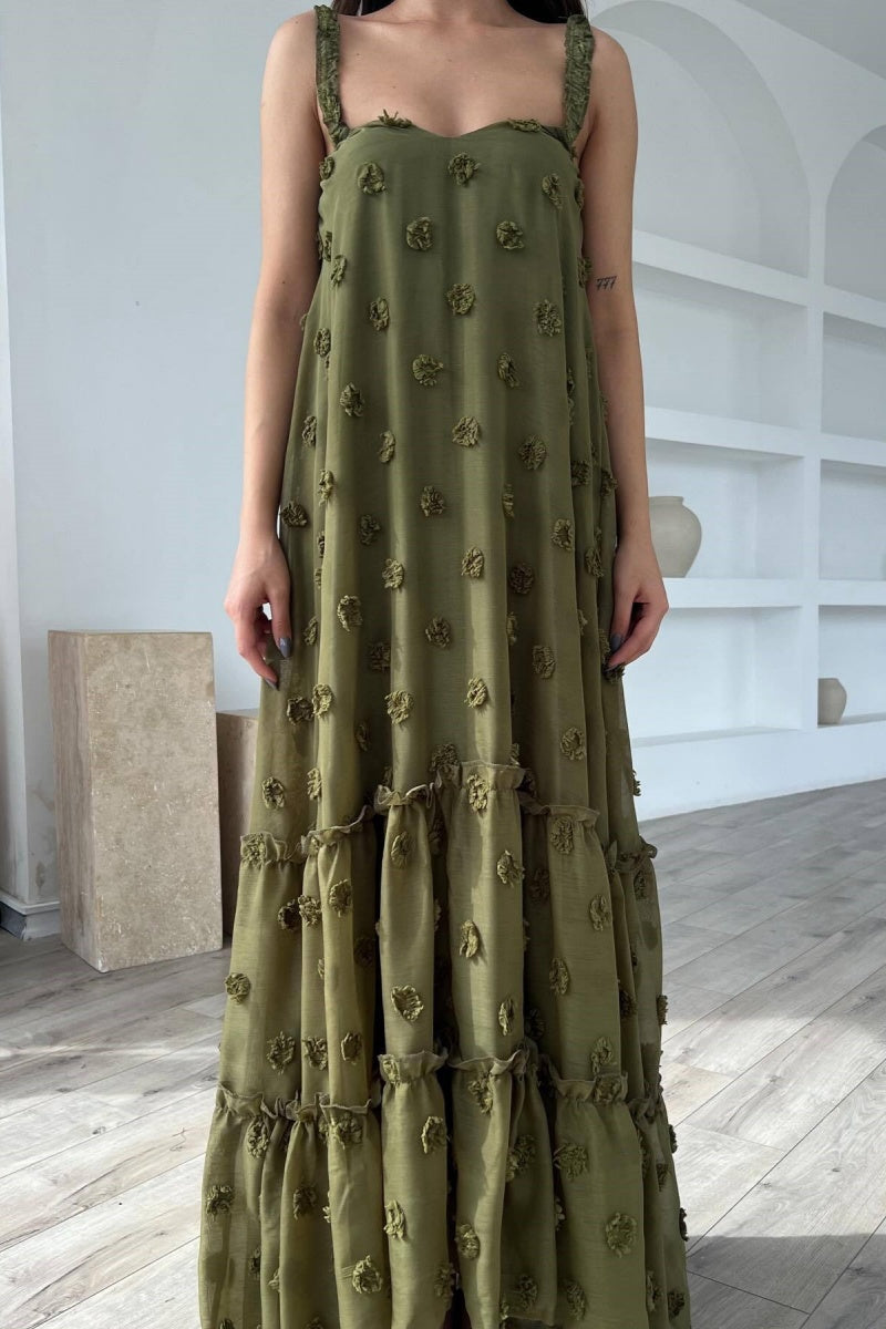 Backless Spaghetti Strap Long Dresses