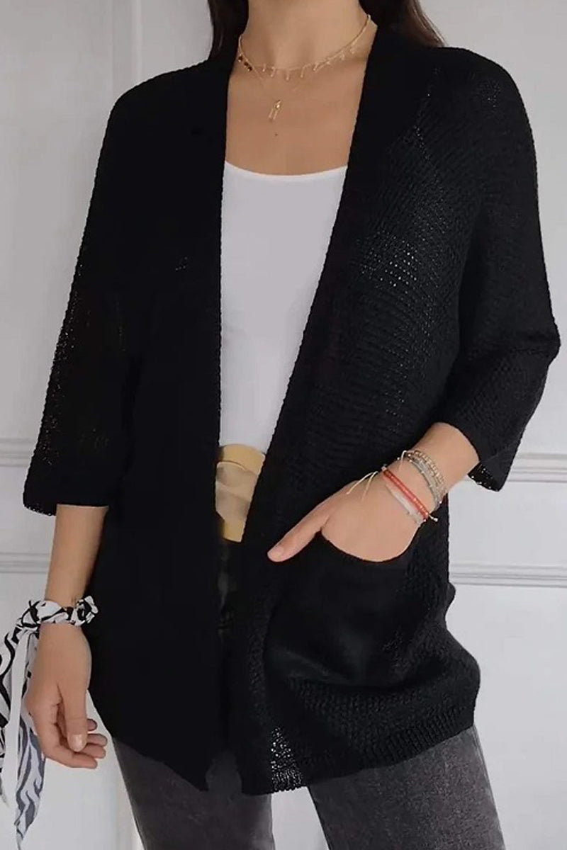 Color Pocket Cardigan Outerwear(7 Colors)