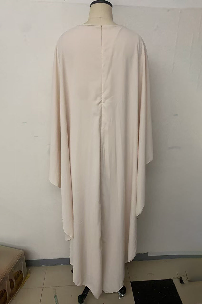 Irregular Pleated O Neck Long Dresses(3 Colors)