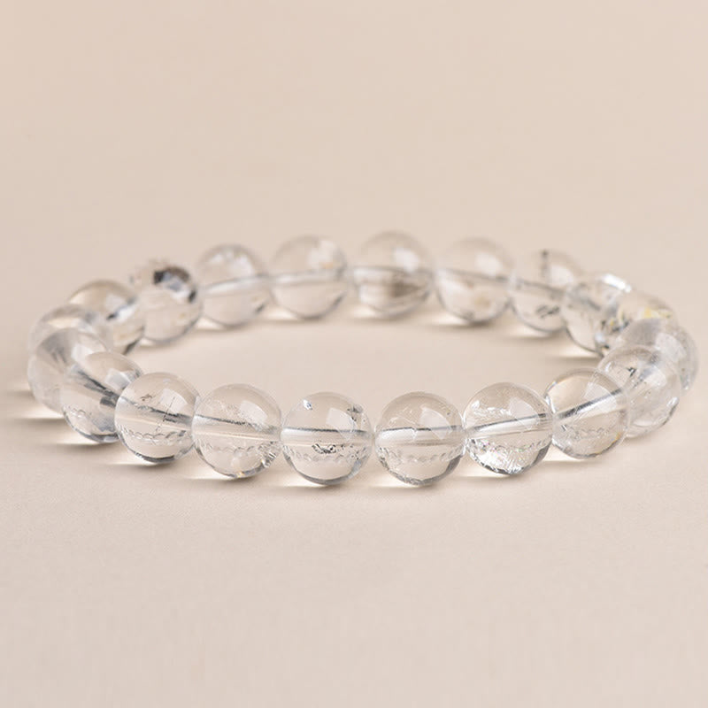 Buddha Stones Herkimer Diamond Protection Meditation Bracelet