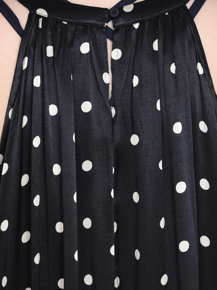 Summer Dot Loose Vest Maxi Dress Op1031