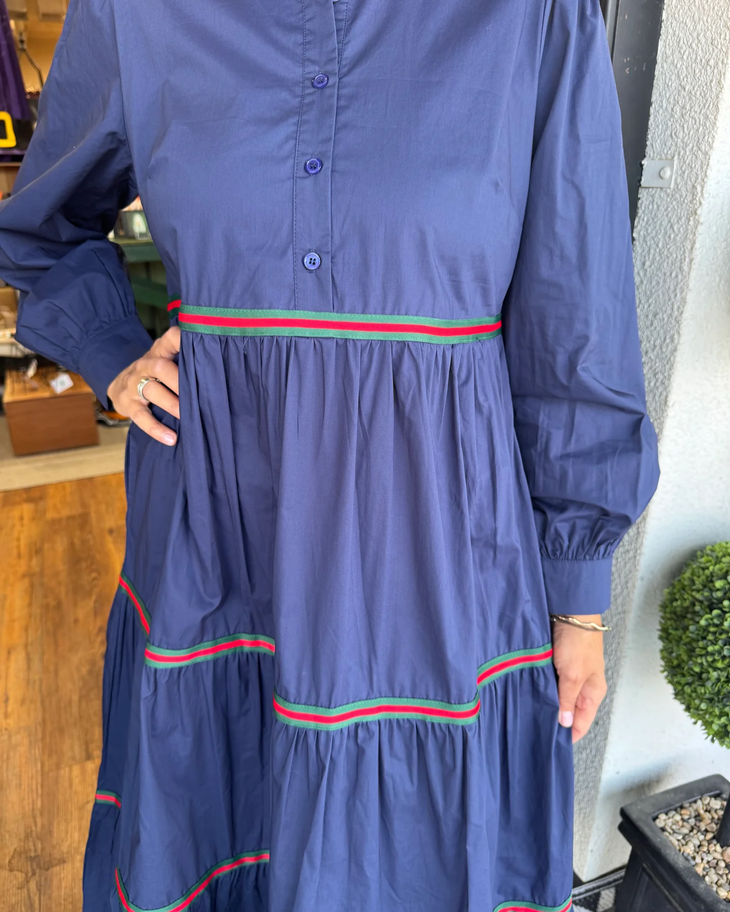 Tiered Long Sleeve Maxi Dress