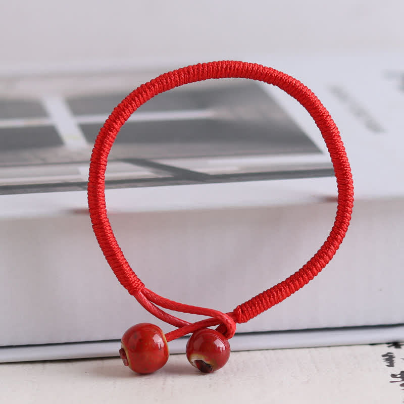 Adjustable Fengshui Red String Bracelet for Luck & Protection