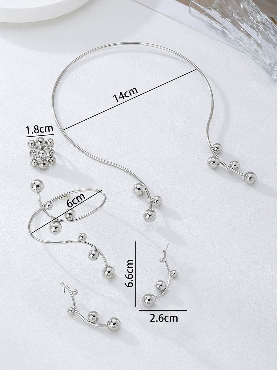 Irregularity Line Rhine Stones Accessories Sets