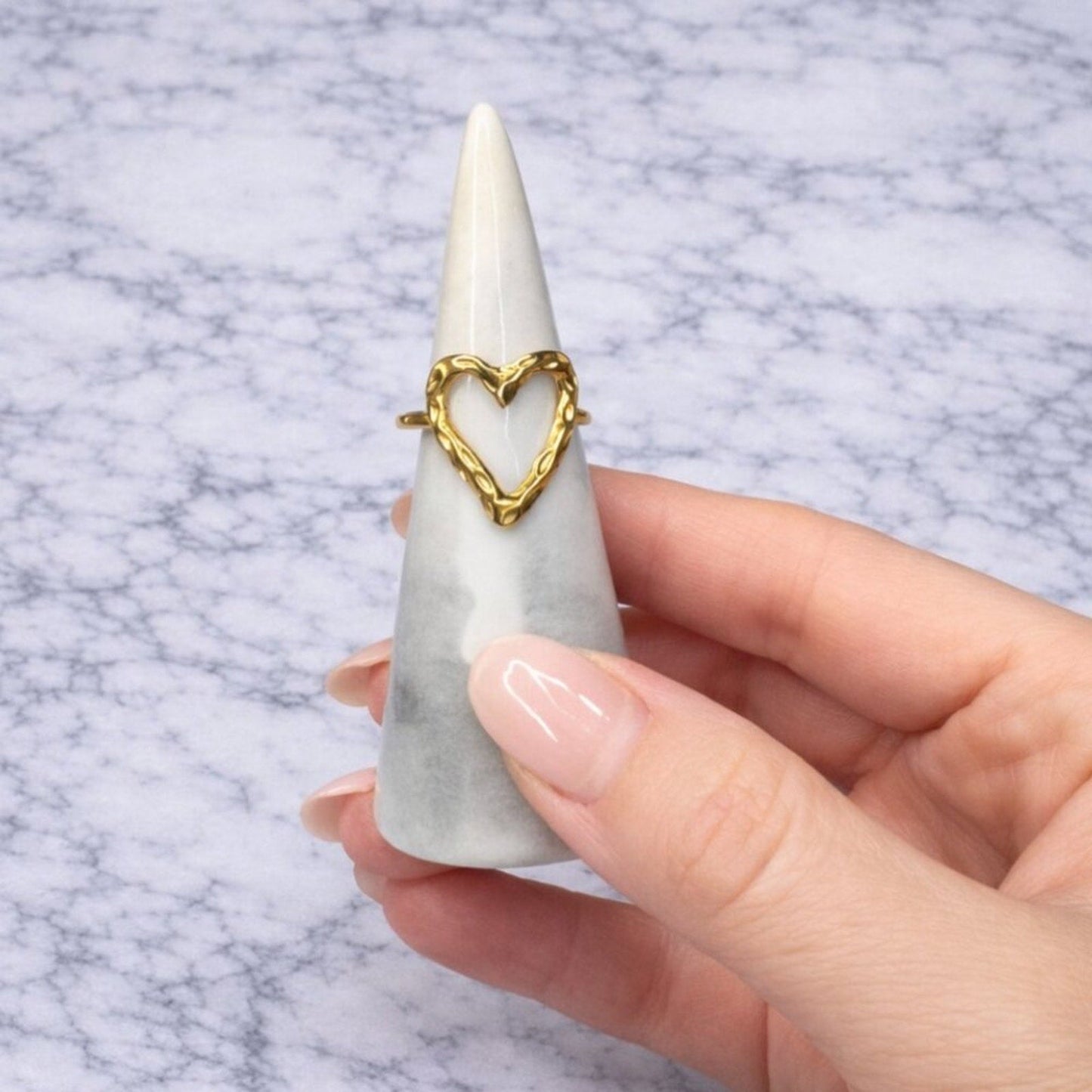 "rosabelle" Waterproof Heart Ring