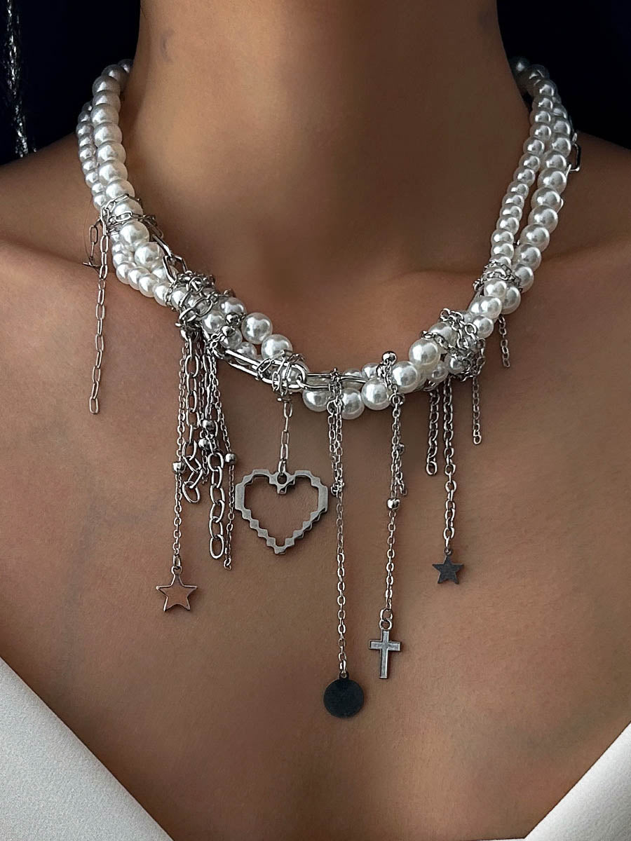 Chains Geometric Tasseled Necklaces Accessories