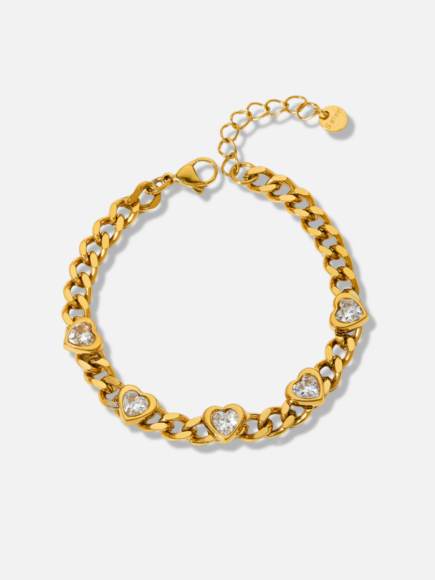 Ayza Heart Charm Chain Bracelet