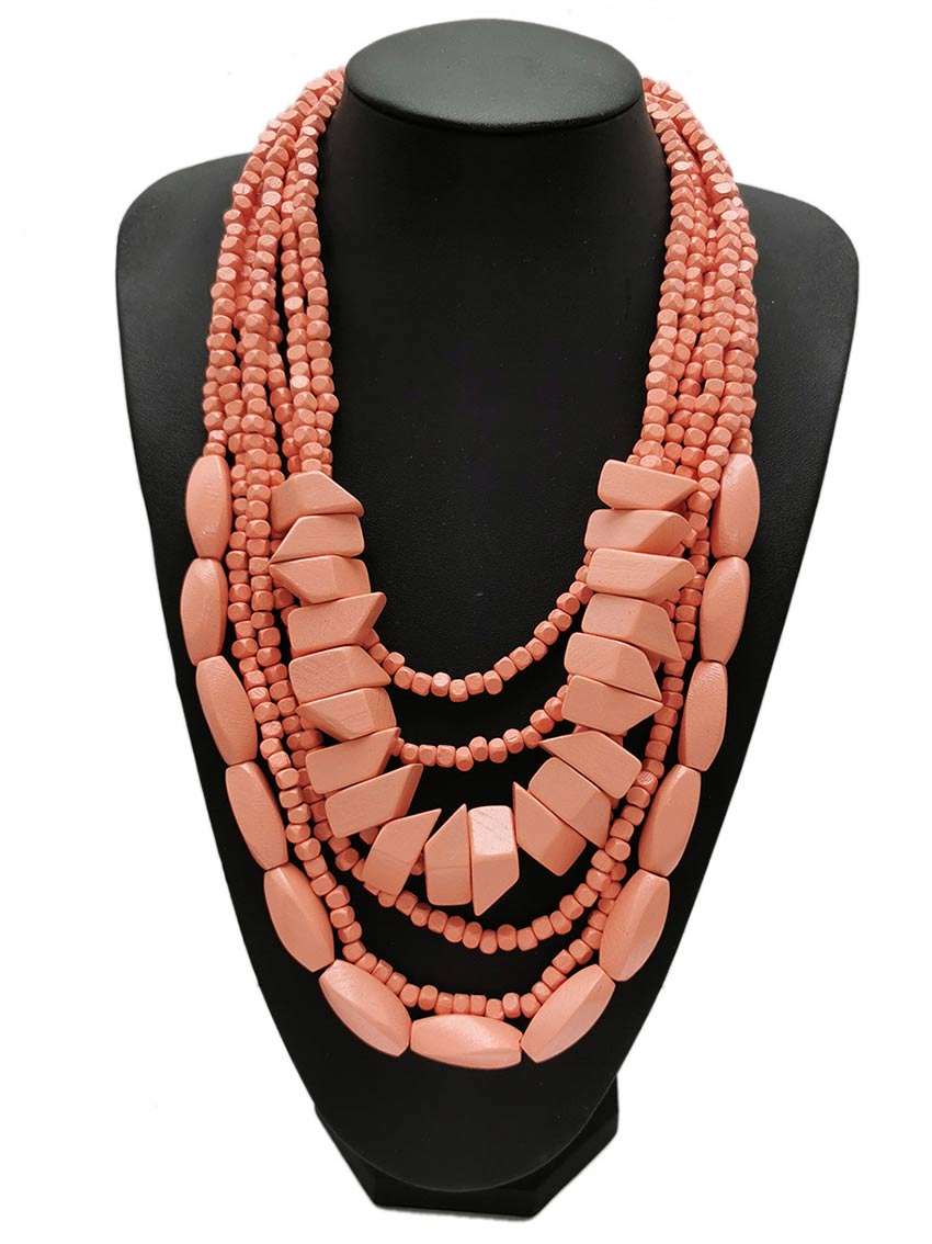 Multi-layered Beaded Long Necklace