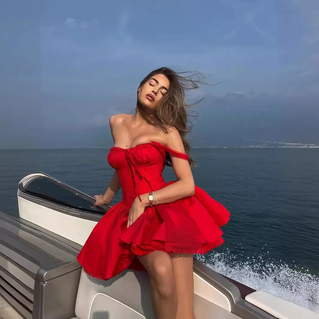 Inspired Corset Mini Dress Straps Summer Dresses Party Dress