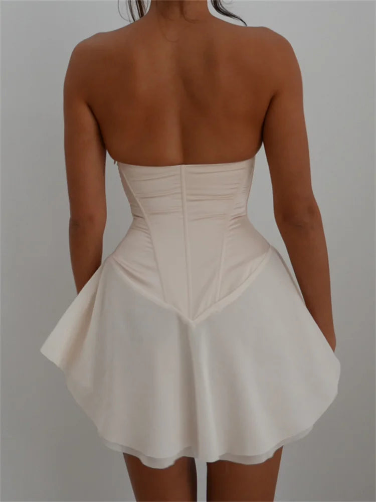 Summer Clubwear Front Criss-cross Mini Dresses