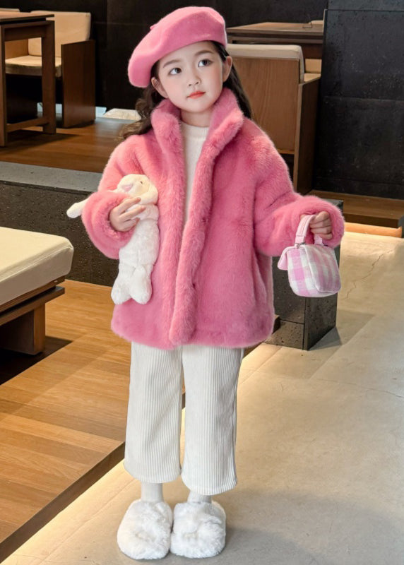Rose Stand Collar Mink Velvet Coats Wintertg022