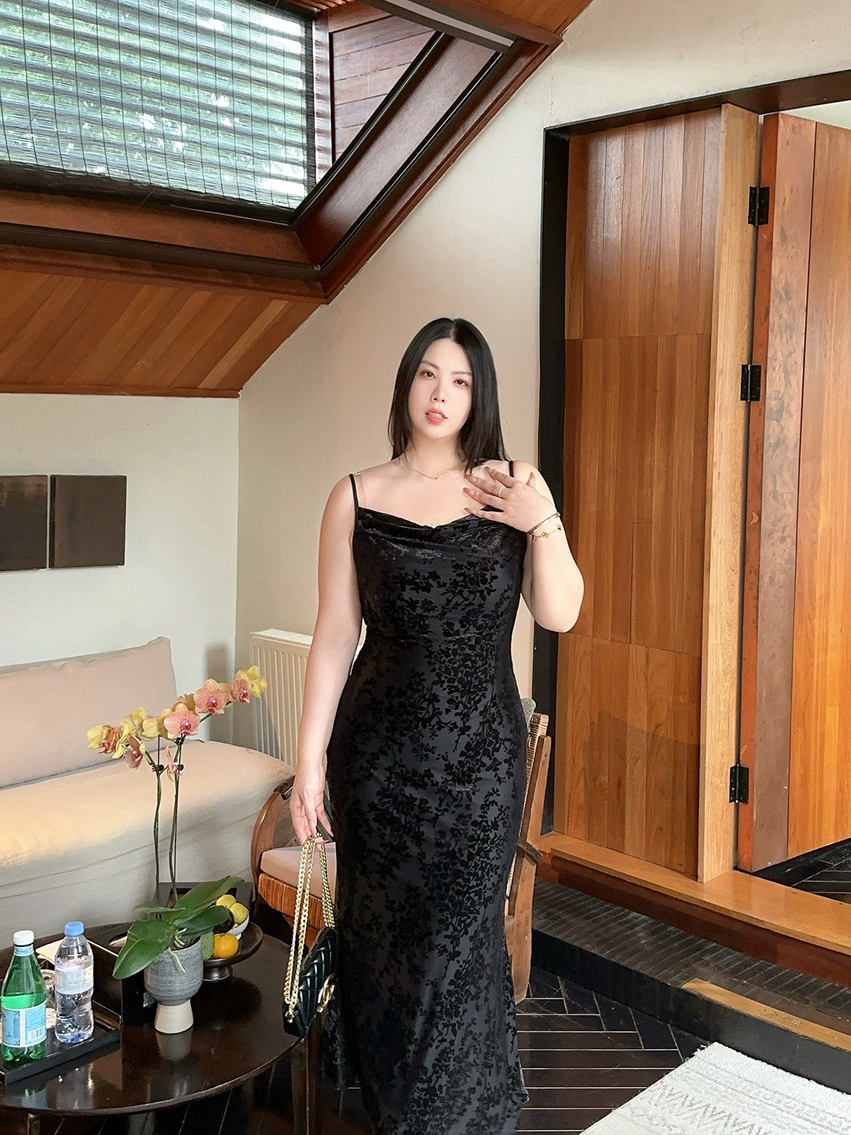 Velvet Maxi Dress Plus-size