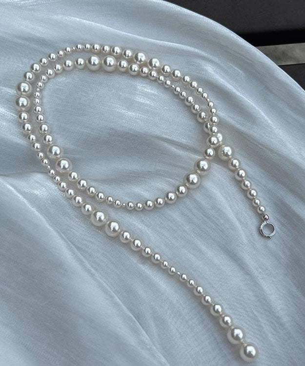 Fine White Copper Alloy Pearl Beading Necklace Ya004