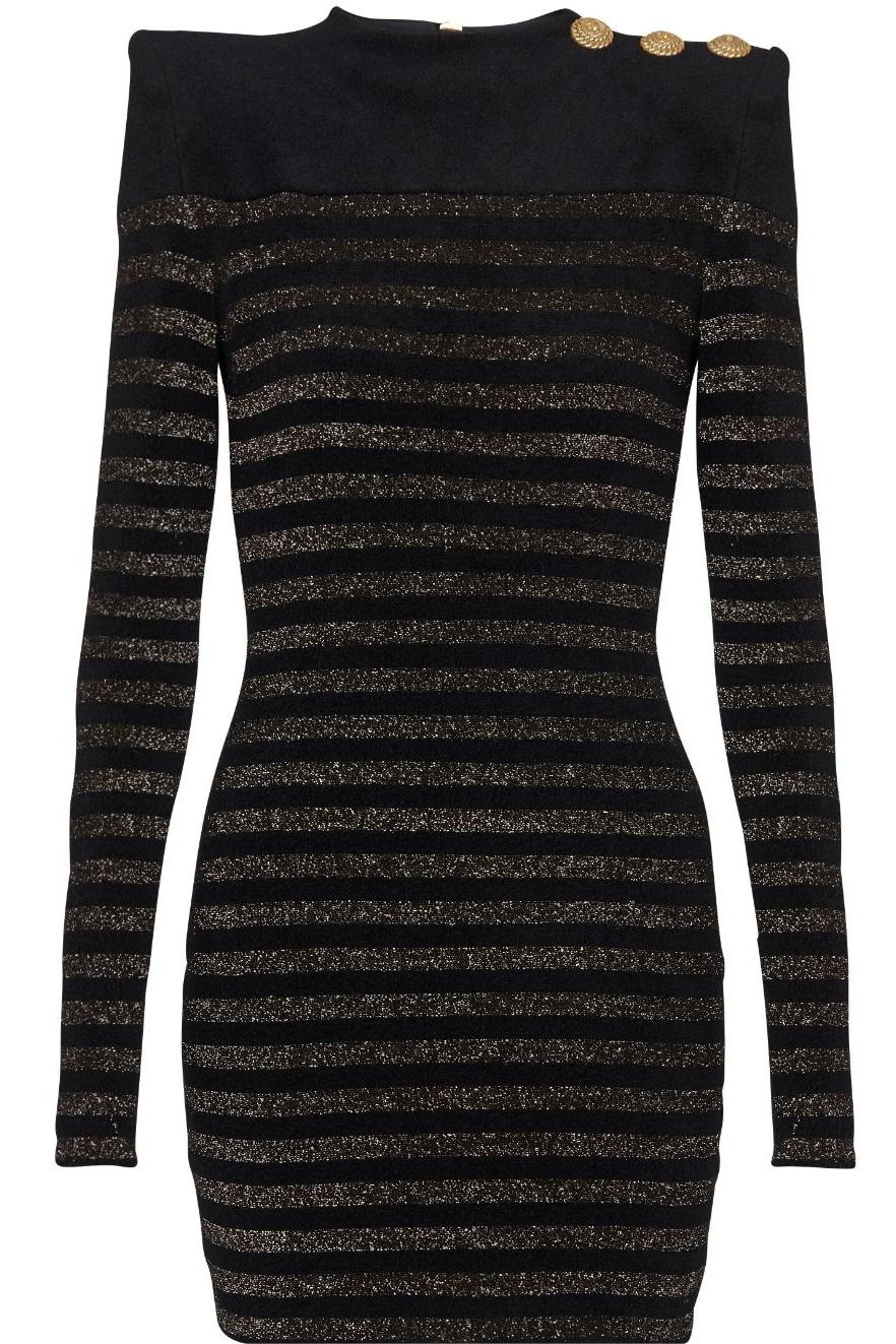 Jersey Stripe Long Sleeve Mini Dress