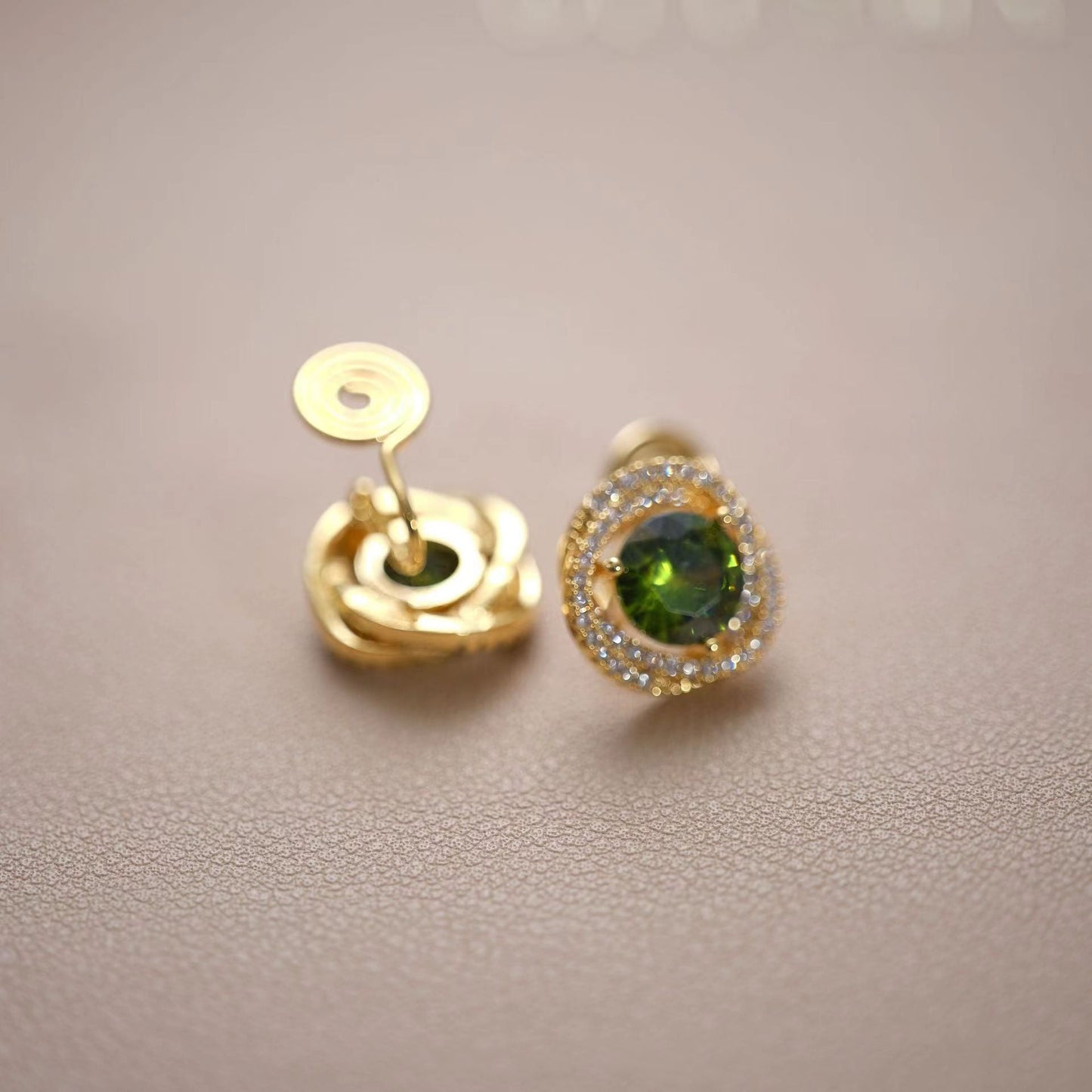 Jolynn Hollow Garnet Zircon Earrings