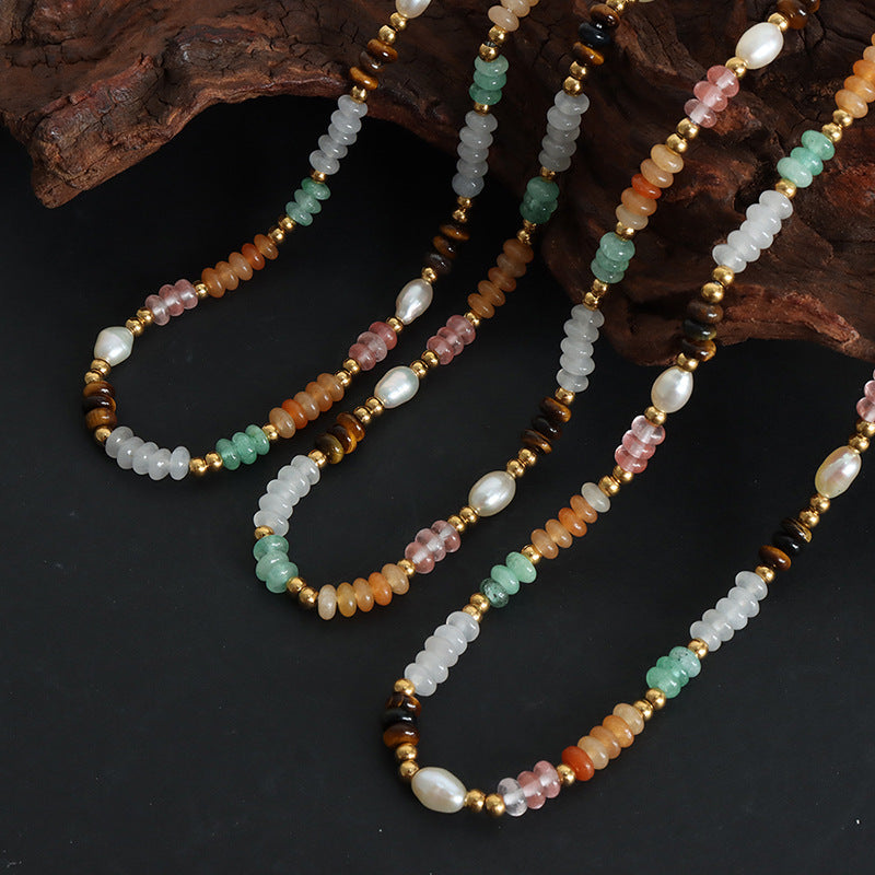 Cherish Natural Stone Beaded Necklace