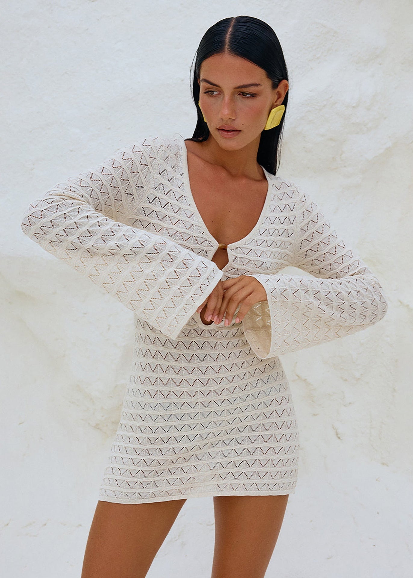 Luna - Open-knit Mini Dress