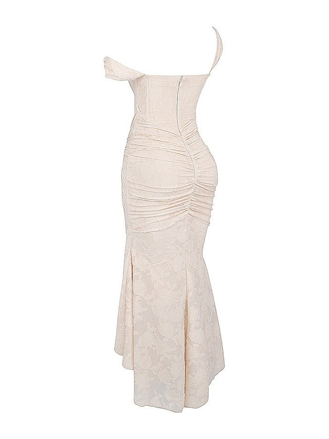 Assymetric Corset Mermaid Maxi Dress