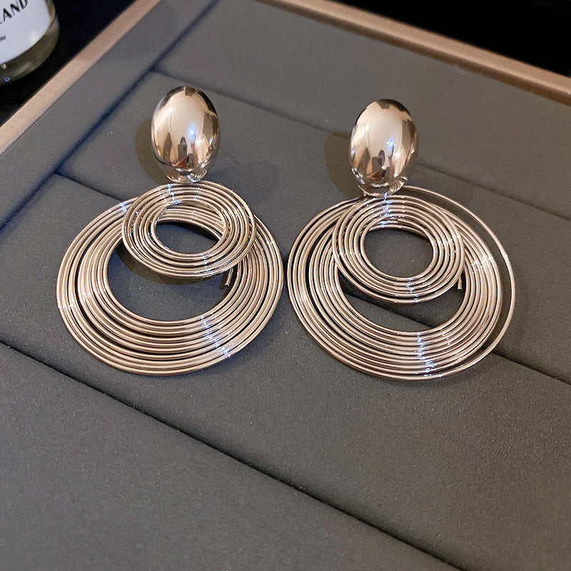 Cambri Layered Geometric Drop Earrings