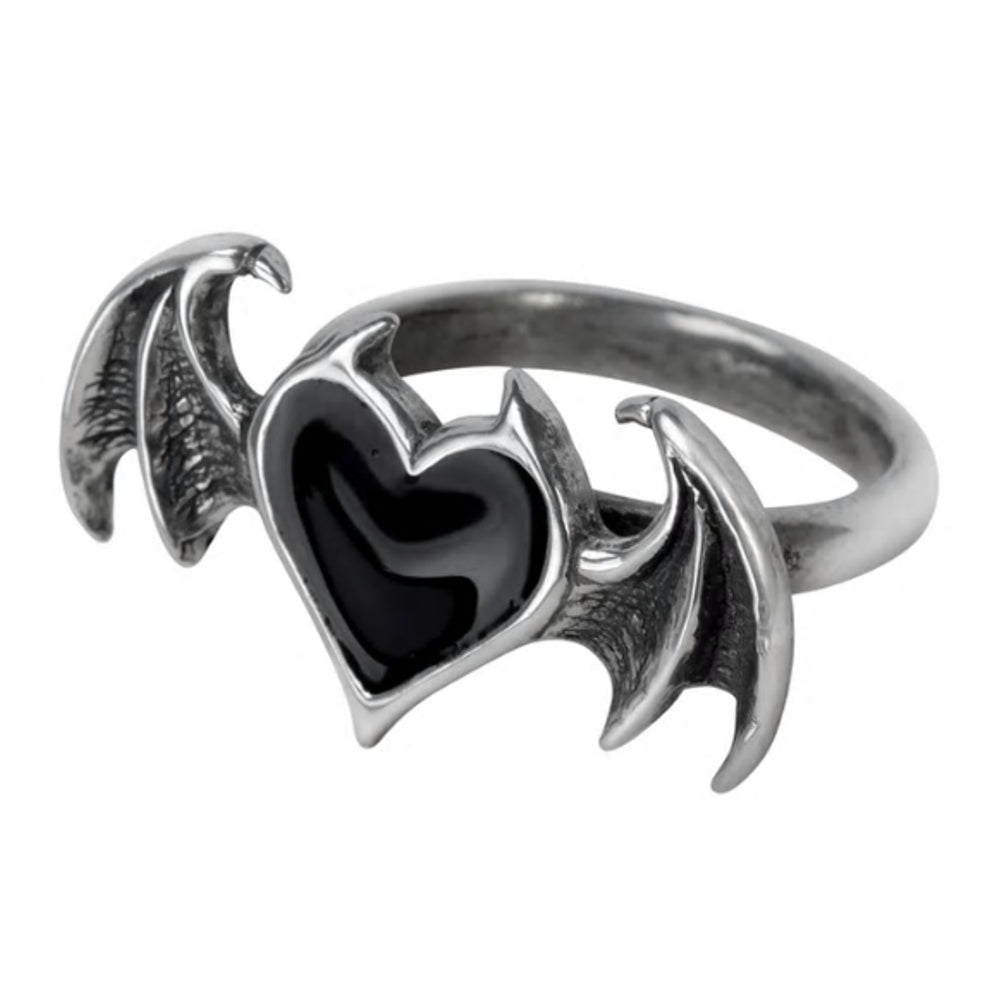Black Soul Demon Heart Ring by Alchemy Gothic