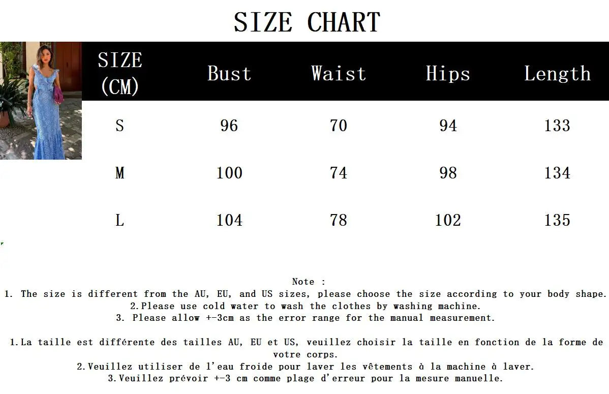 Blue Hollow Out Embroidered Midi Dress Summer New V Neck Sleeveless Ruffle Long Dresses Holiday Vestidos