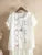 Flower Embroidery Cotton Linen Shirt Summer O-neck Short Sleeve White Pullover Top Street Blouse