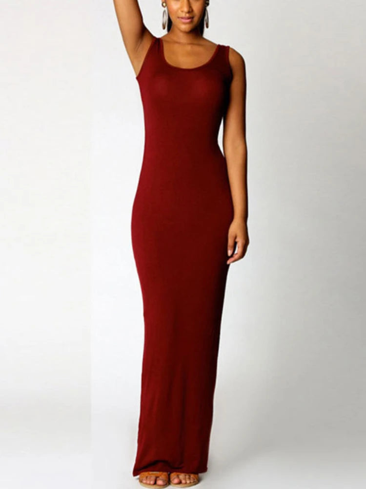 Sleeveless Bodycon Maxi Dress