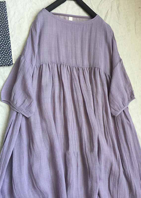 Yellow O-neck Patchwork Wrinkled Long Dresses Short Sleeve Gh1087