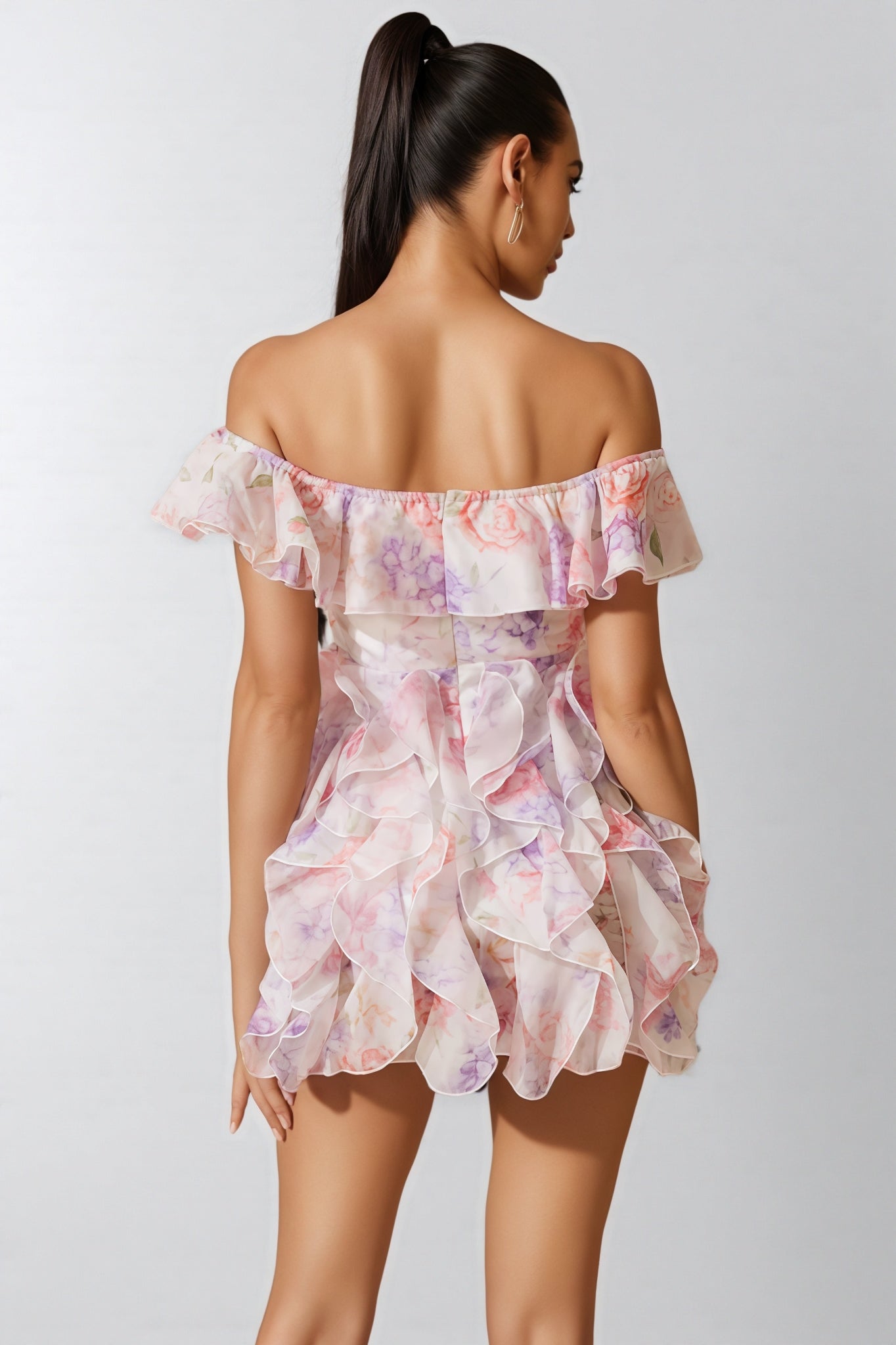 Naiya Off Shoulder Ruffle Mini Dress