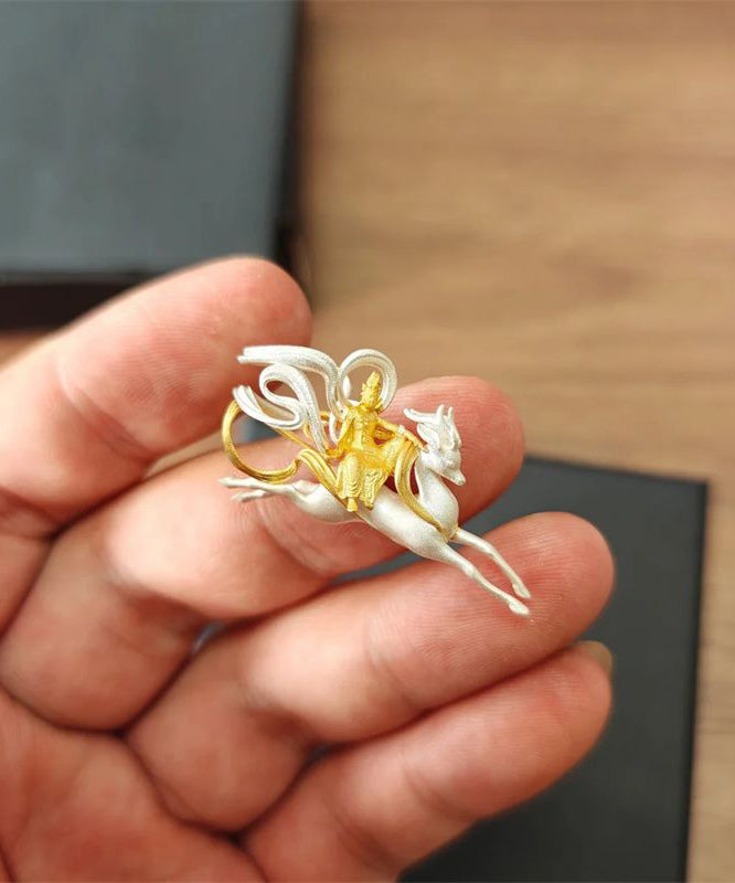 Diy Silk Sterling Silver Nine Colored Deer Pendant Necklace