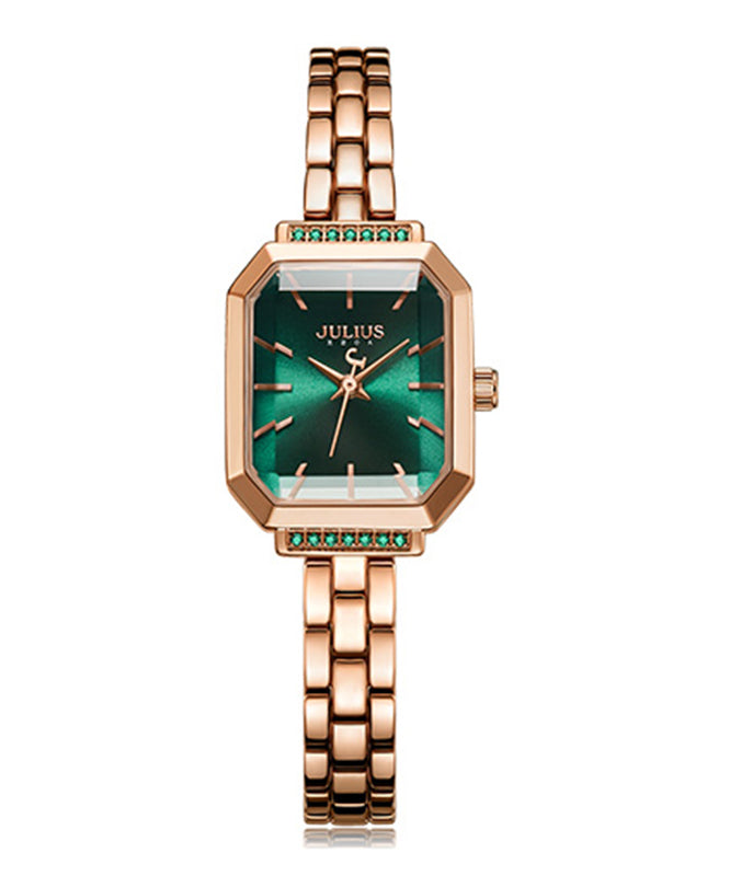 Green Overgild Hardlex Crystal Waterproof Watch
