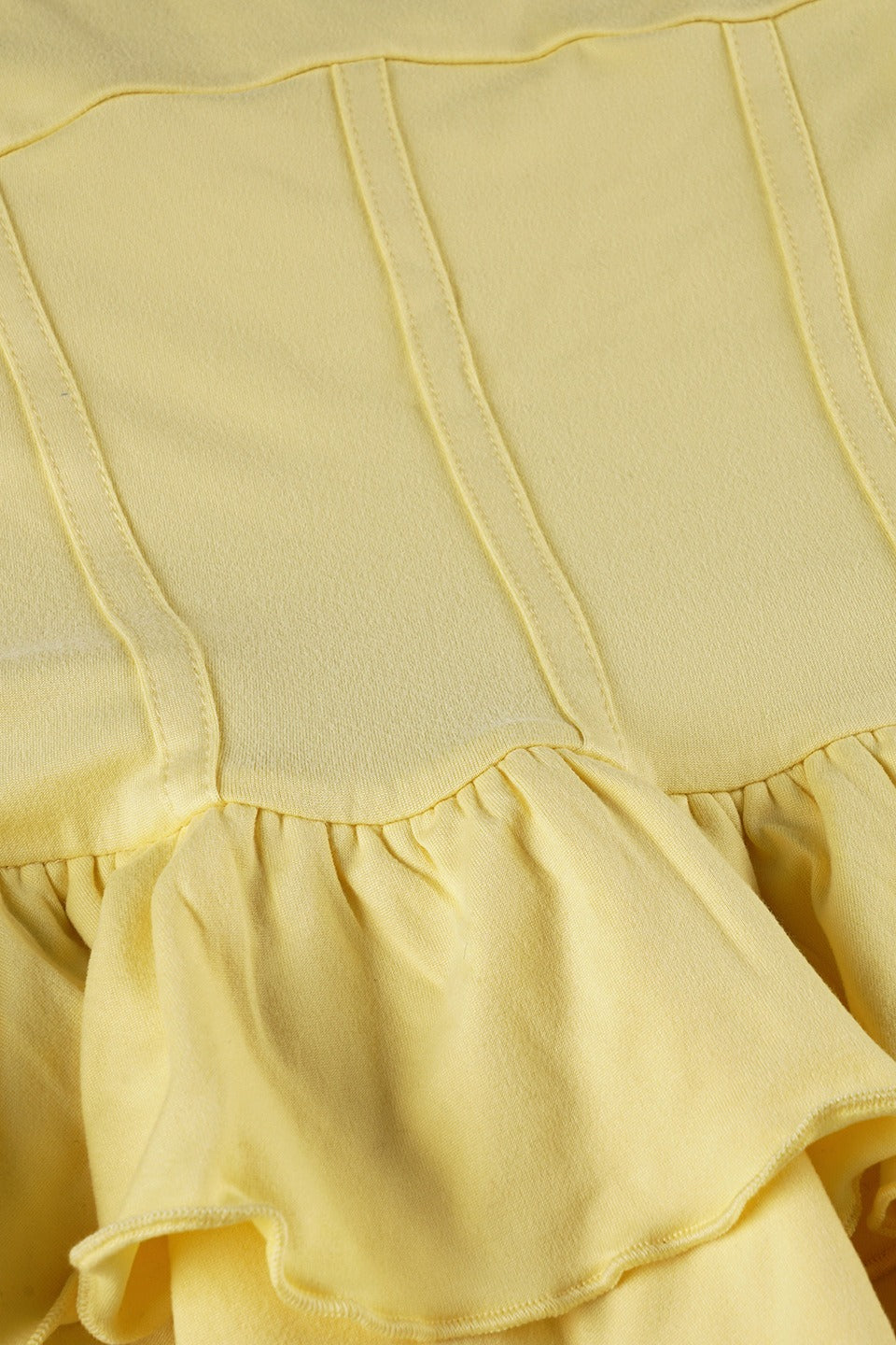 Color Halter Waist-tie Puff Mini Dress