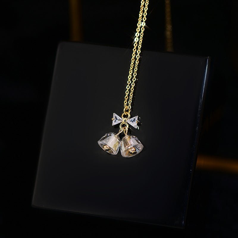 Bow and Bell Necklace