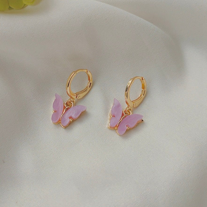 Butterfly Huggie Earrings