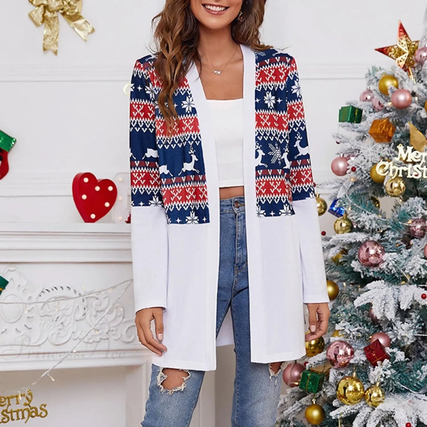 Long Sleeve New Year Cardigan Christmas Sweater