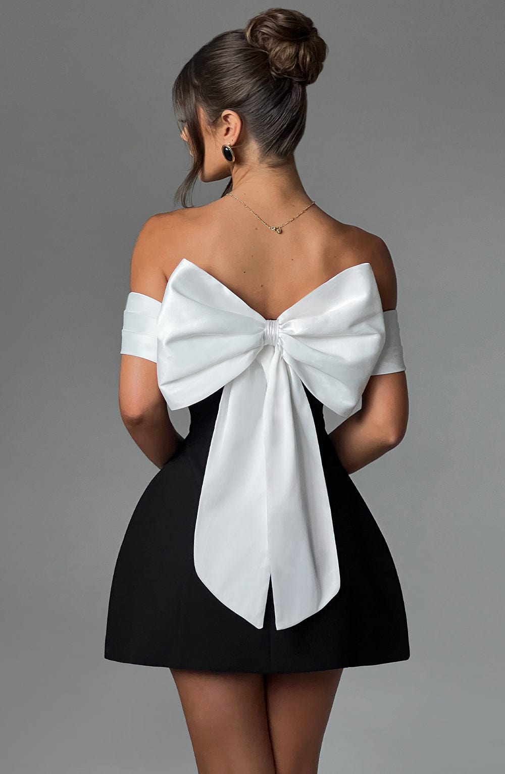 Delta Mini Dress - Black/white