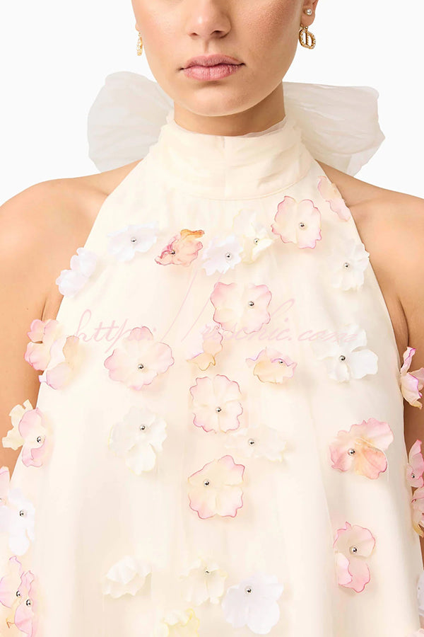 Sweet Embellished Sleeveless Mini Dress