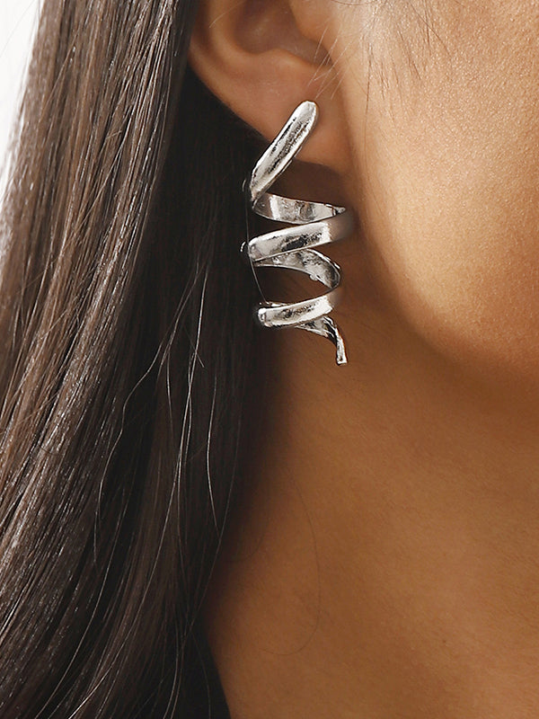 Geometric Color Drop Earrings