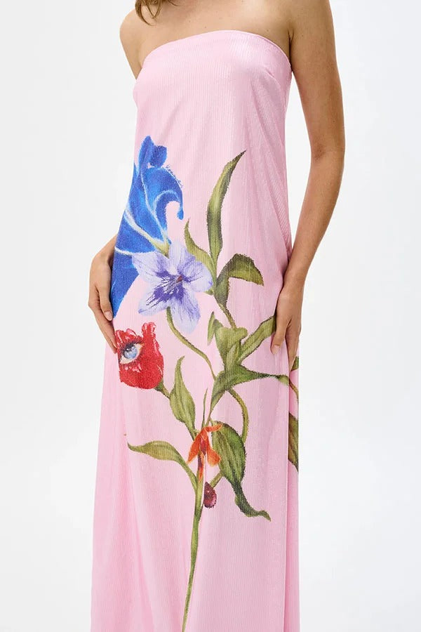 Special Night Sequin Print Off Shoulder A-line Maxi Dress