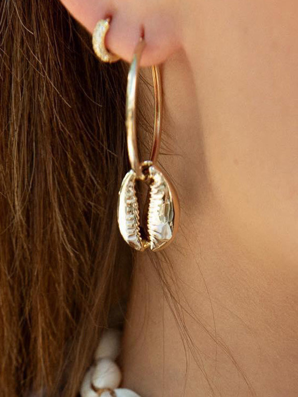Shell Ear Hoop Earrings