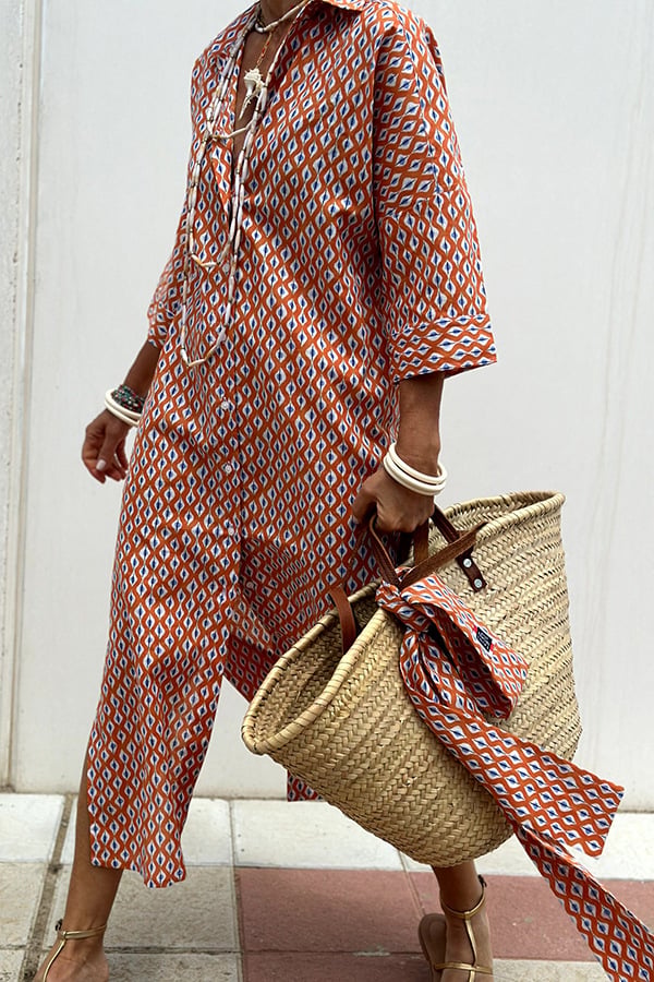 Azenith - Striped Lace-up Dress