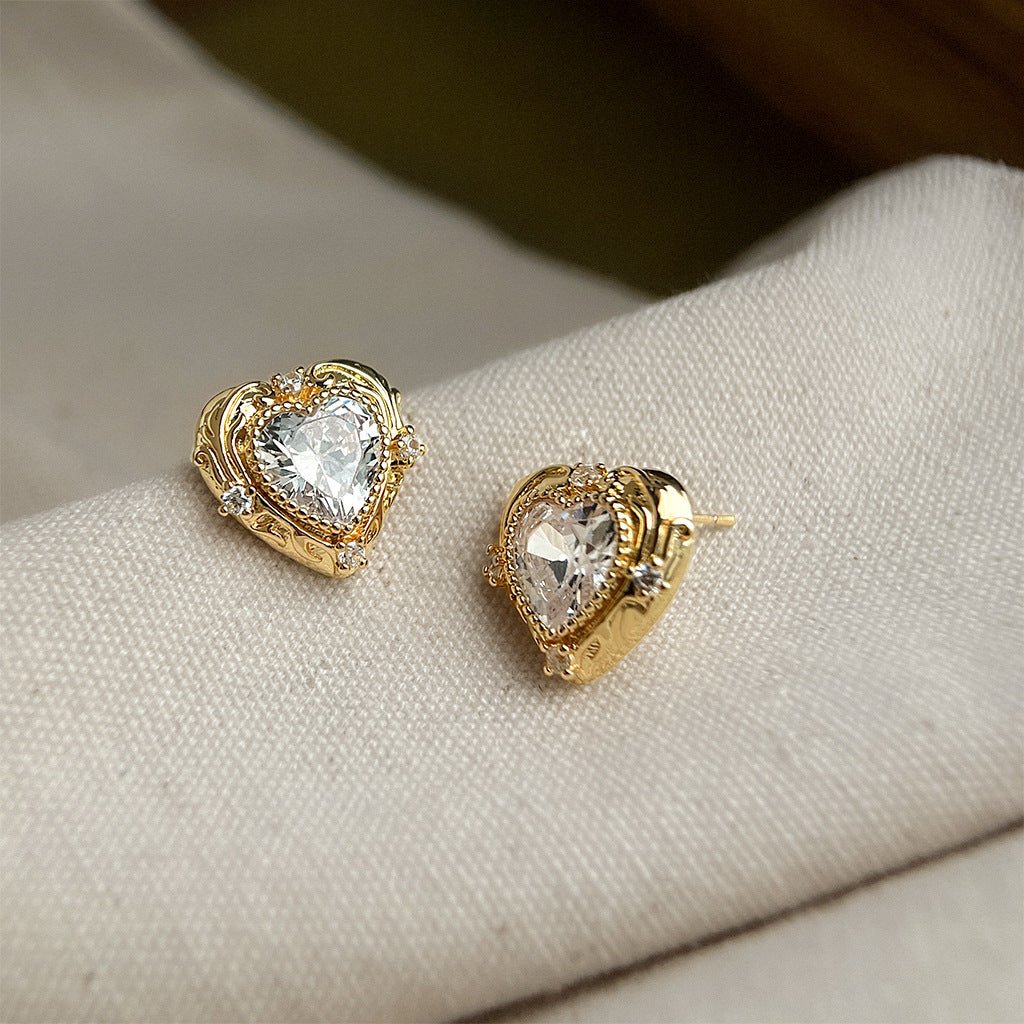 Gilded Heart Earrings