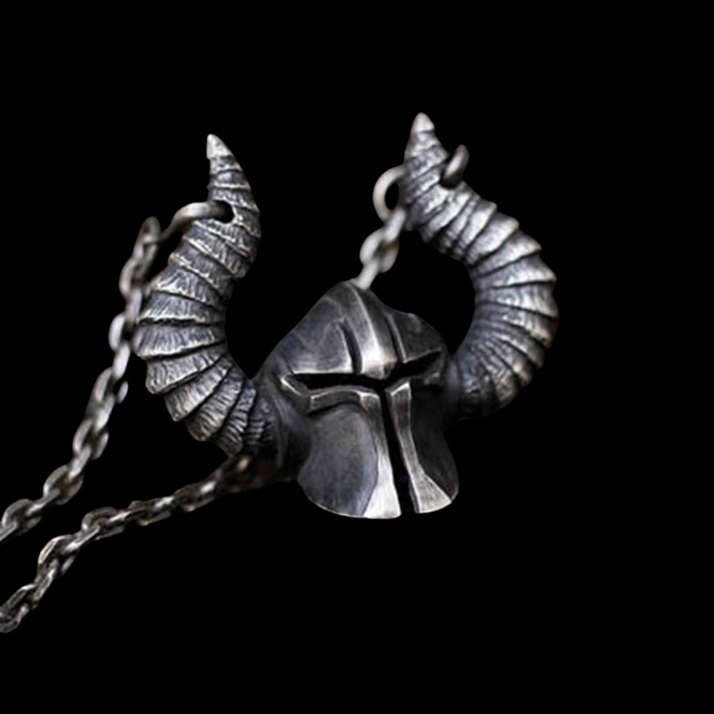 Horned Spartan Helmet Pendant
