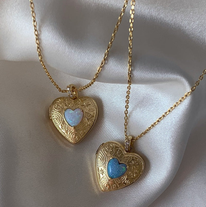 Devin Heart Locket Necklace