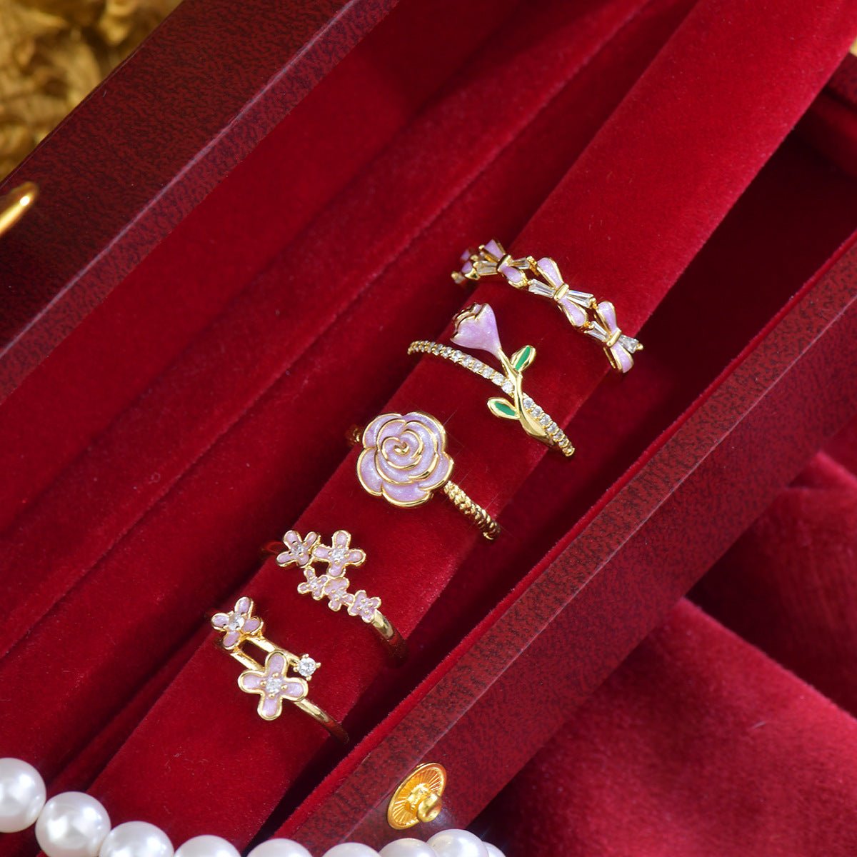 Mauve Wisteria Ring