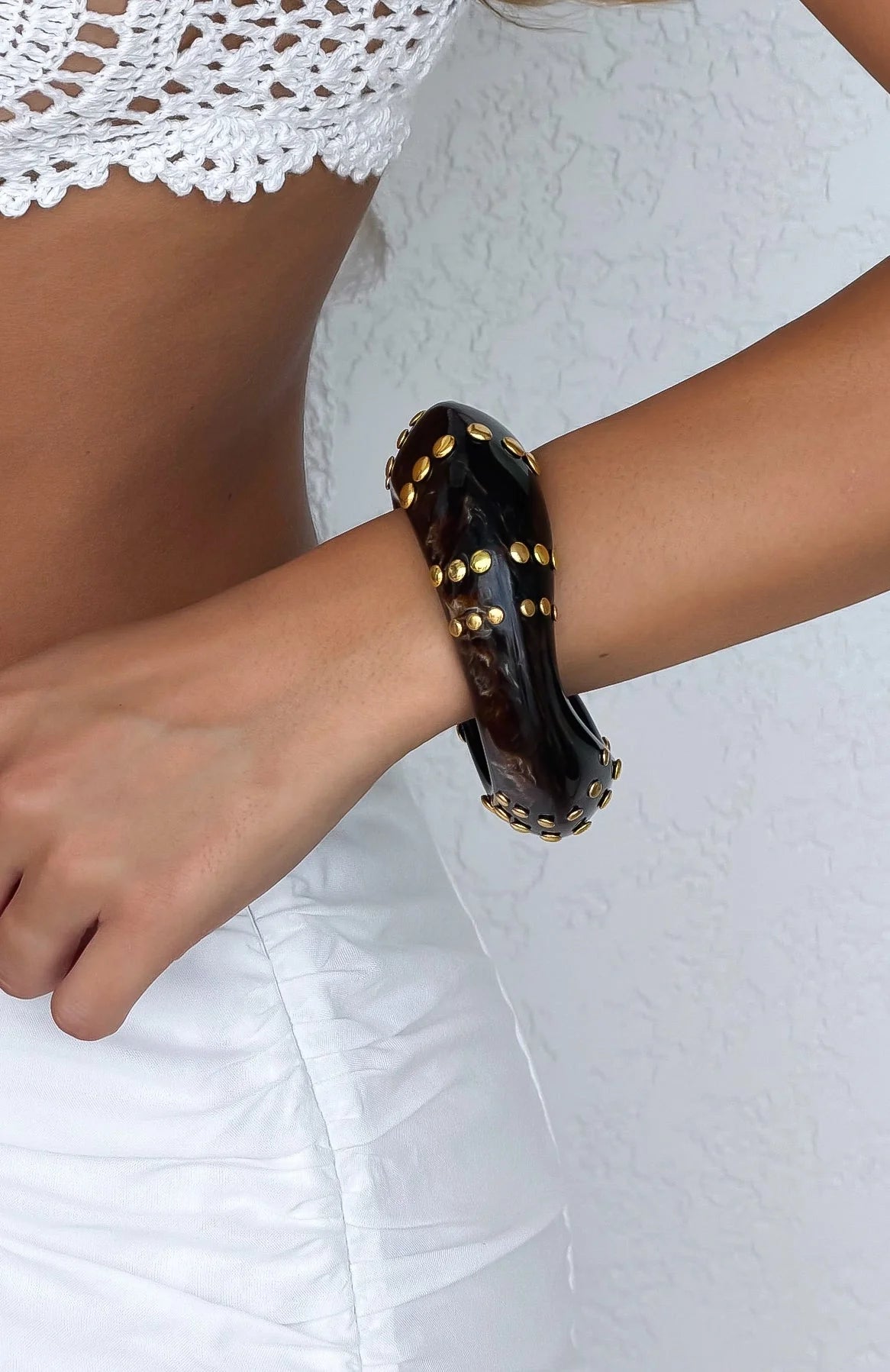 Aylin Gold Studded Cuff