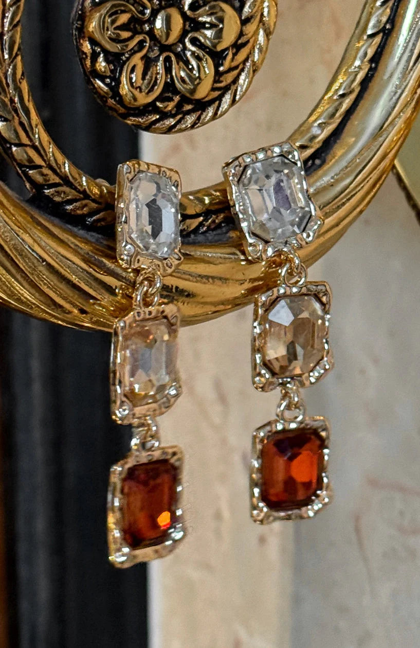 Gissel Triple Stone Drop Earrings