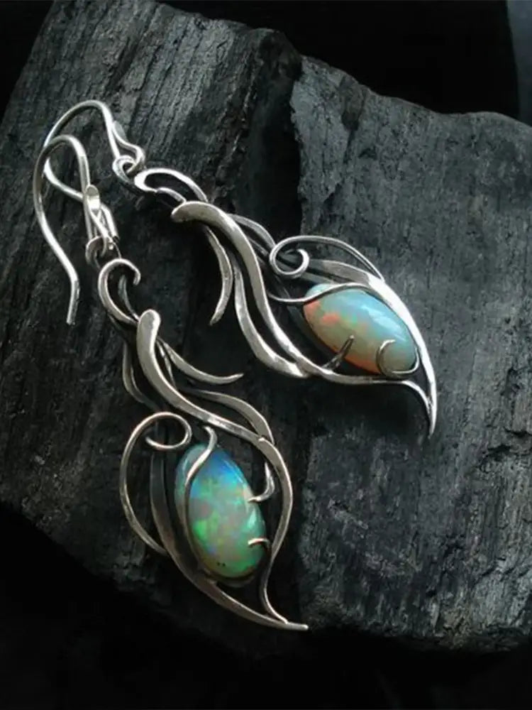 Retro Simple Colorful Stone Earrings